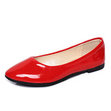 Women's Bootie Toe Patent Leather Flats - vmlfashion-com