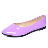 Women's Bootie Toe Patent Leather Flats - vmlfashion-com