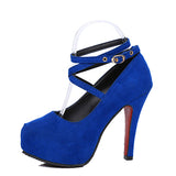 Women's High Heels Crisscross Straps Pointed Heel - vmlfashion-com