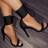 Women's Sexy High Heels Tie Around Ankle - vmlfashion-com