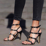 Women' Studded Strappy Stiletto High Heel - vmlfashion-com