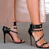 Women's Strappy Stiletto Heel Sandals - vmlfashion-com