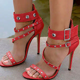 Women's Strappy Stiletto Heel Sandals - vmlfashion-com