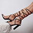 Women's 5" Chunky Heels Wrapped Strap Design - vmlfashion-com