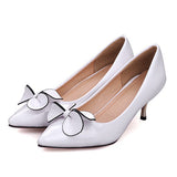 Women's Patent Leather Kitten Heels Pointed Toes Heels - vmlfashion-com