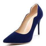 Women's Classic Stilettos 4.5" Narrow Heels Attractive Notched Openings - vmlfashion-com