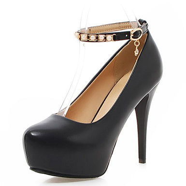 Women's Black Platform Soles High Heels shoes - vmlfashion-com