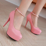 Women's Black Platform Soles High Heels shoes - vmlfashion-com