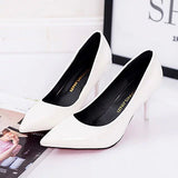 Women"s Micro Skinny Sleek Heeled Pumps - vmlfashion-com