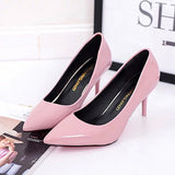 Women"s Micro Skinny Sleek Heeled Pumps - vmlfashion-com