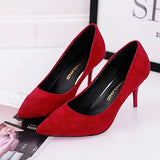 Women"s Micro Skinny Sleek Heeled Pumps - vmlfashion-com