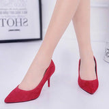 Women"s Micro Skinny Sleek Heeled Pumps - vmlfashion-com