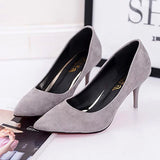 Women"s Micro Skinny Sleek Heeled Pumps - vmlfashion-com