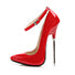 Women's High Patent Leather Shoes High Heel Shoes Metal Stiletto Heels - vmlfashion-com