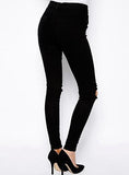 Women's Black Damaged Jeans - vmlfashion-com