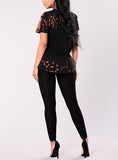 Women Sexy Black Damage Jeans - vmlfashion-com