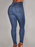 Women Sexy Dark Damage Jeans - vmlfashion-com