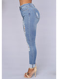 Women Damage Cutout Skinny Jeans - vmlfashion-com