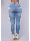 Women Damage Cutout Skinny Jeans - vmlfashion-com