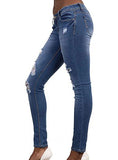 Women's Ripped and Faded Damage Jeans - vmlfashion-com