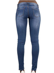 Women's Ripped and Faded Damage Jeans - vmlfashion-com