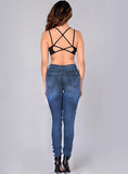 Women Damage Blue Jeans - vmlfashion-com