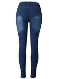 Women Blue Heavily Damaged Jeans - vmlfashion-com