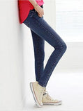 Women Super Comfy Stretch High Quality Dark Blue Jeans - vmlfashion-com