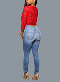 Women Sexy Blue  Jeans - vmlfashion-com