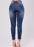 Flower Printed Damaged Jeans - vmlfashion-com