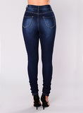 Women Navy Blue Jeans - vmlfashion-com