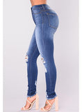 Women's High Rise Damaged Jeans - vmlfashion-com