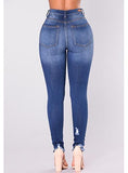 Women's High Rise Damaged Jeans - vmlfashion-com