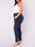 Women Navy Blue Jeans - vmlfashion-com