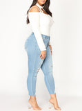 Women Light Blue Sexy Jeans - vmlfashion-com