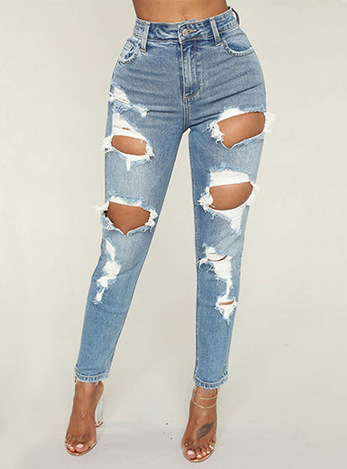 Women Sexy Light Blue Jeans - vmlfashion-com