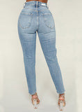 Women Sexy Light Blue Jeans - vmlfashion-com