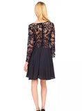 Women Black Lace Dress - vmlfashion-com