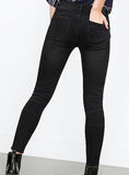 Women Black Damaged Jeans - vmlfashion-com