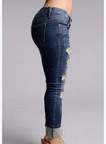 Women Sexy Dark blue Jeans - vmlfashion-com