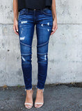 Women Dark Blue Jeans - vmlfashion-com