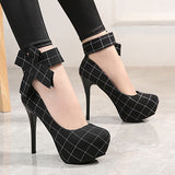 Women's High Heel Stiletto Heels with Bows - vmlfashion-com