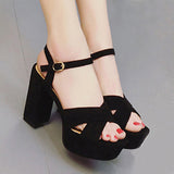 Women's Ankle Straps High Heels shoes - vmlfashion-com