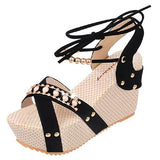 Women'S Wedges Shoes With Ankle Straps - vmlfashion-com