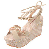 Women'S Wedges Shoes With Ankle Straps - vmlfashion-com