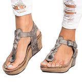 Women's Braided Wedge Sandals - vmlfashion-com