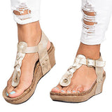 Women's Braided Wedge Sandals - vmlfashion-com