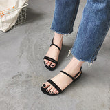 Women's Minimalist Sandals Exposed Heels Open Toes - vmlfashion-com