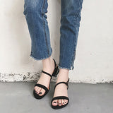 Women's Minimalist Sandals Exposed Heels Open Toes - vmlfashion-com