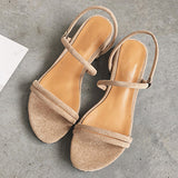 Women's Minimalist Sandals Exposed Heels Open Toes - vmlfashion-com